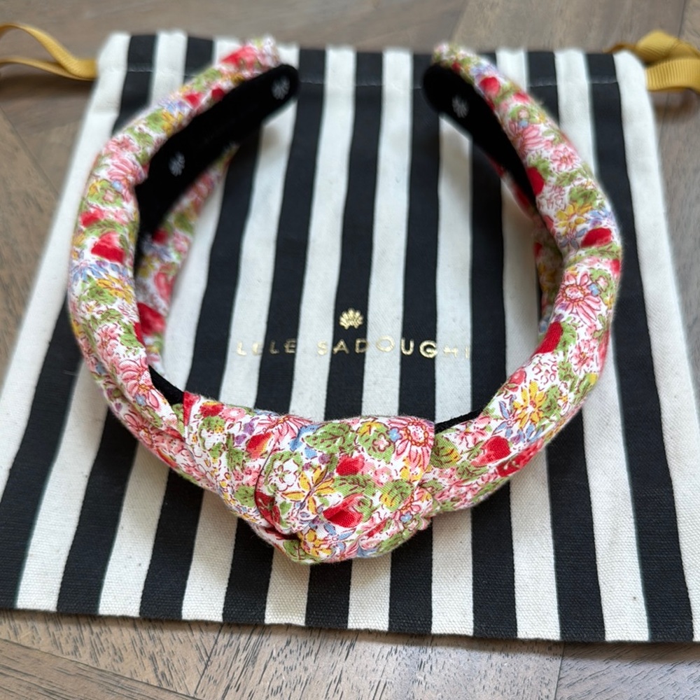 Lele Sadoughi Floral Headband - Red, Green, Pink